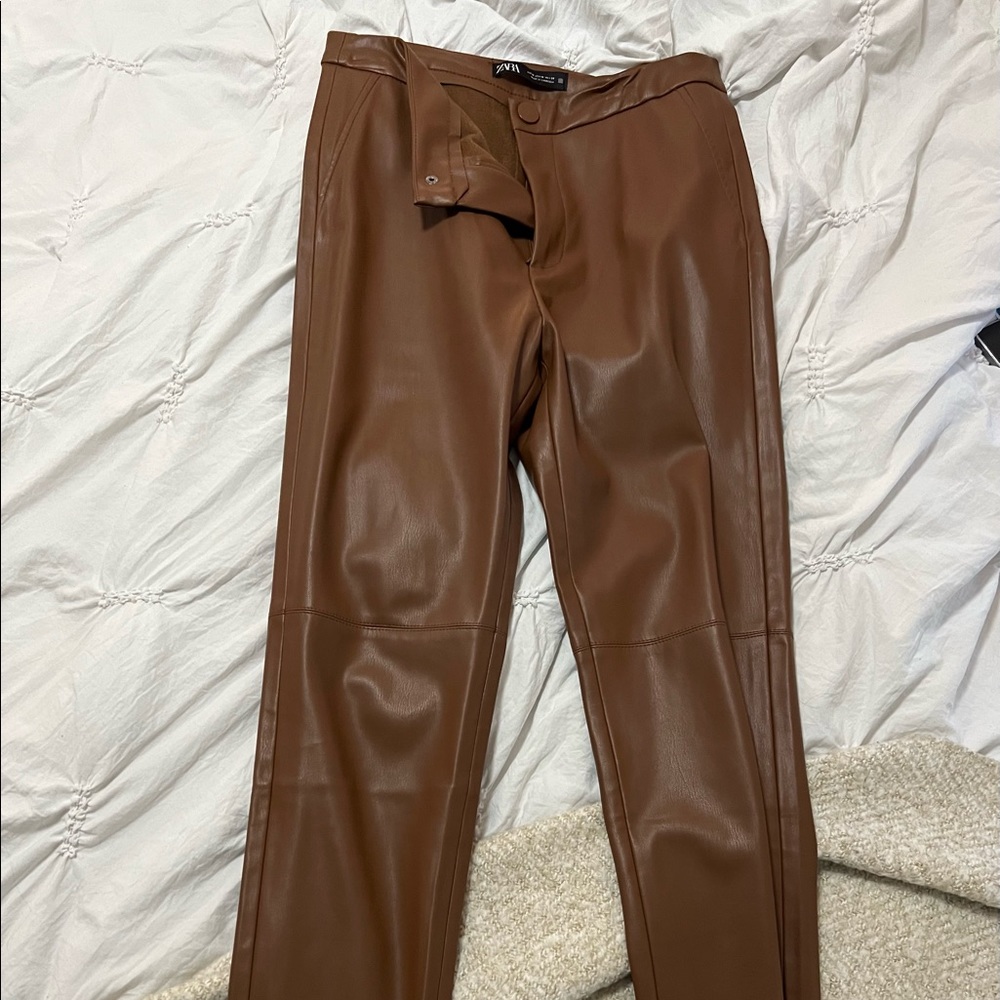Zara leather pants